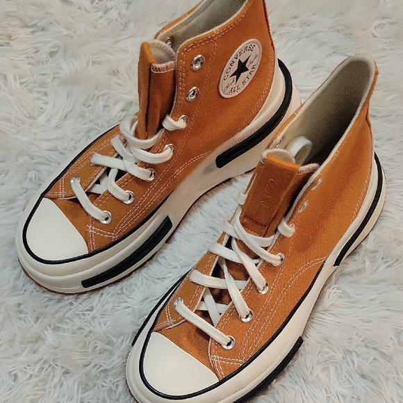 Women's Orange High-Top Sneakers - Picture 12 of 16